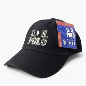 U.S. Polo Assn. Black Embroidered Logo Baseball Cap