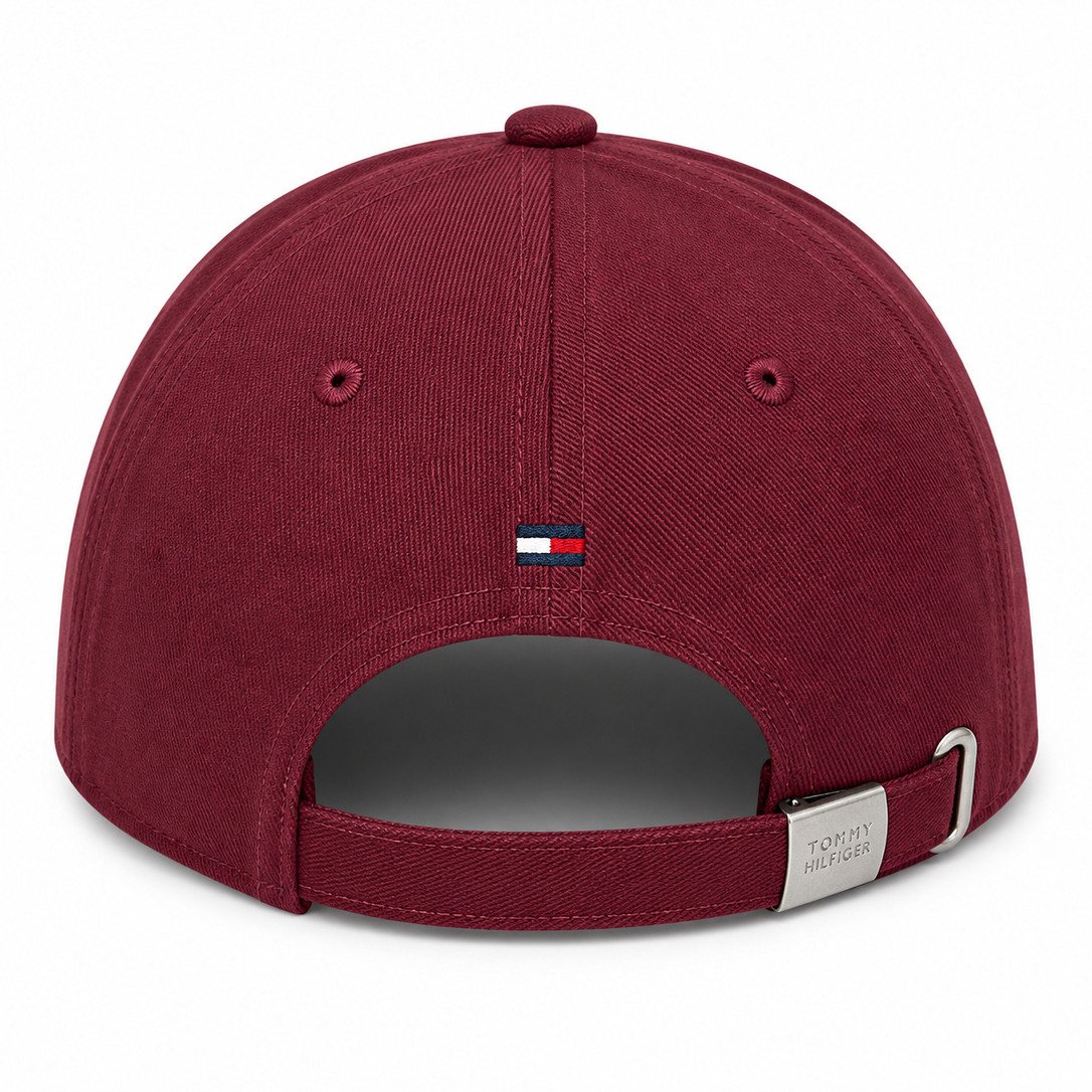 Tommy Essential Cap – Burgundy - Image 3