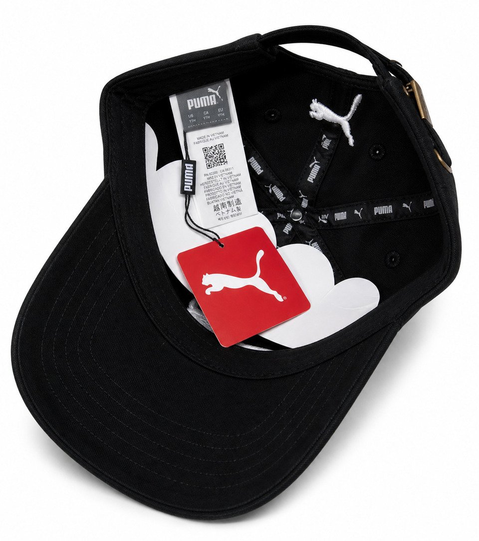 Puma Classic Cap – Black/White - Image 4