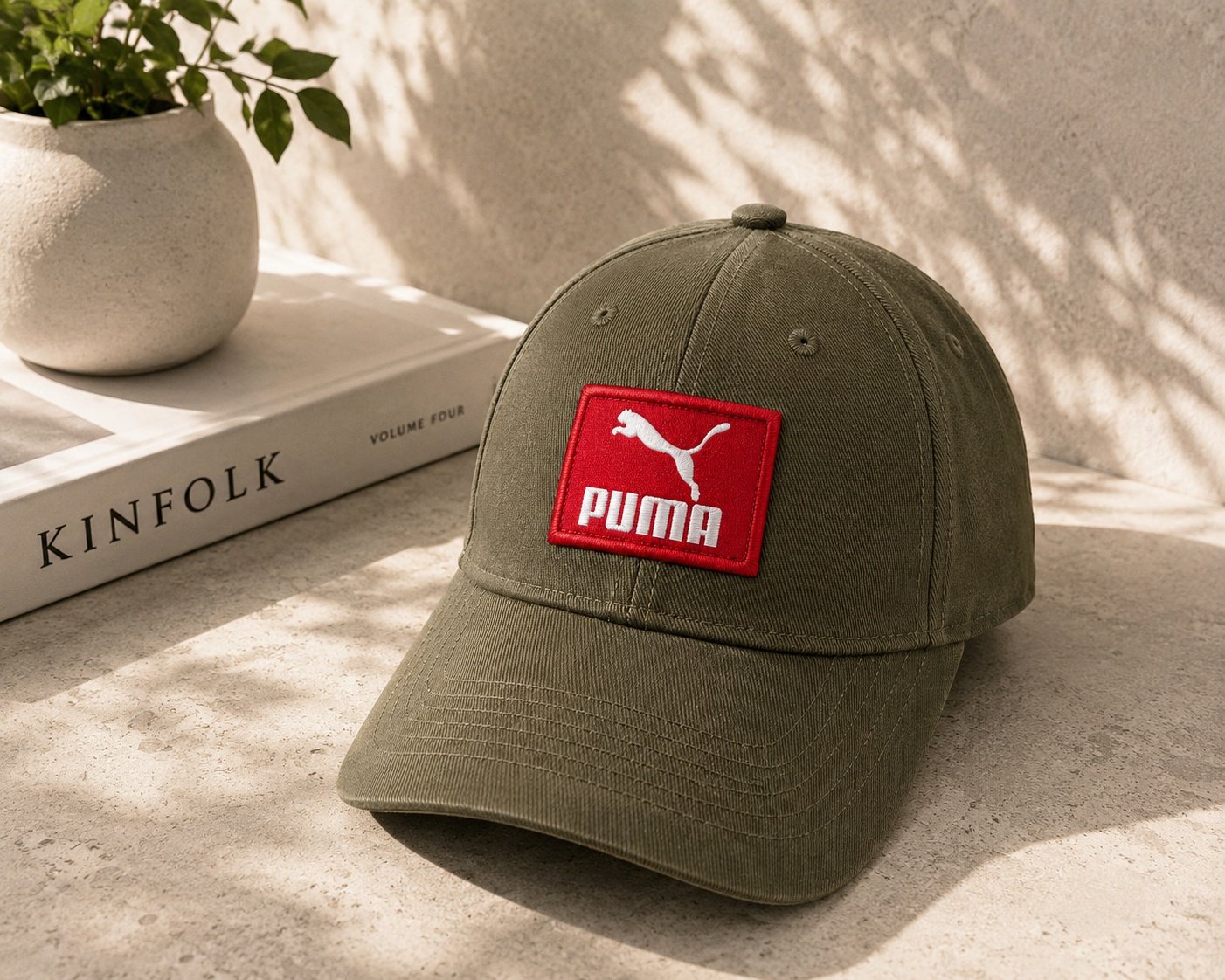 Puma Patch Cap – Olive Green